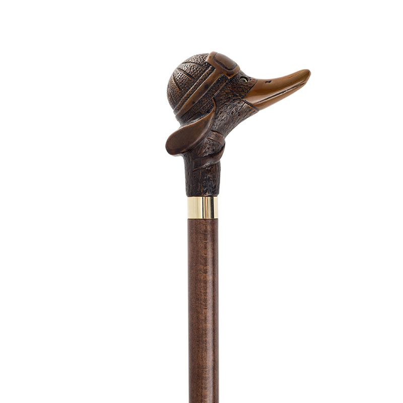 Brown Aviator Duck Head Walking Stick